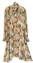 Thumbnail for your product : Les Reveries Scarf Neck Printed Dress
