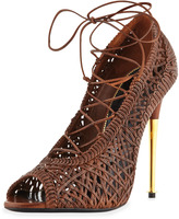 Thumbnail for your product : Tom Ford Napa Laces Pump, Caramel