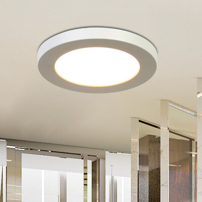 LNC Home 1-Light Dimmable LED Round Modern Flush Mount Light