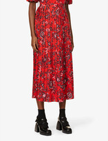 Thumbnail for your product : Erdem Nolana floral-print high-waisted woven midi skirt