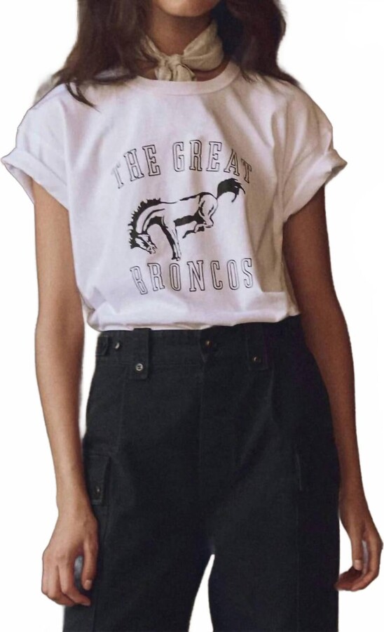The Great Boxy Crew Bucking Bronco Tee In White