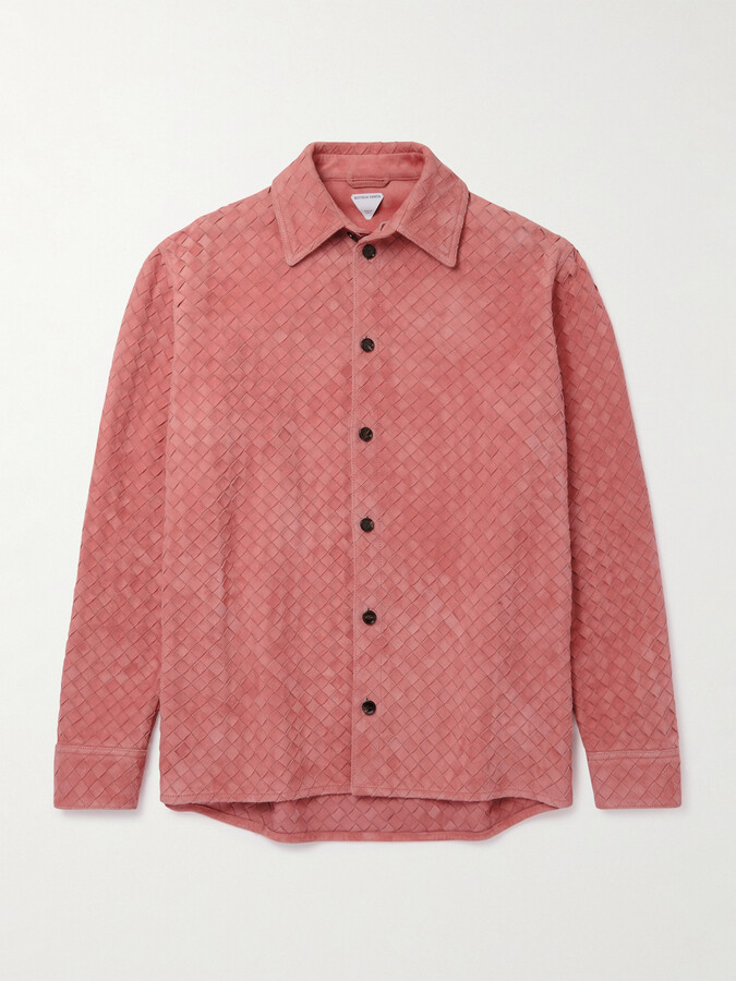 Bottega Veneta Intrecciato Suede Overshirt