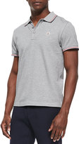 Thumbnail for your product : Moncler Pique Tipped Logo Polo, Gray