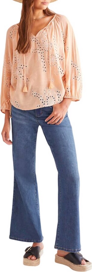 3/4 Sleeve Blouse In Peach