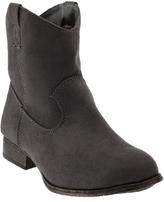 Thumbnail for your product : Old Navy Girls Sueded Western Ankle Boots