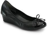 Thumbnail for your product : Cole Haan Air Tali Leather & Patent Leather Wedge Pumps