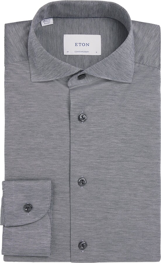 Eton Cotton Filo di Scozia Contemporary Fit Shirt