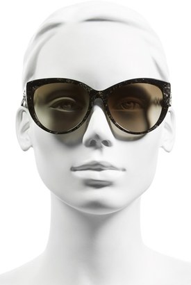 Michael Kors Women's Collection 56Mm Cat Eye Sunglasses - Black/ Green