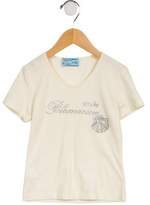 Thumbnail for your product : Miss Blumarine Girls' Embellished Short Sleeve Top