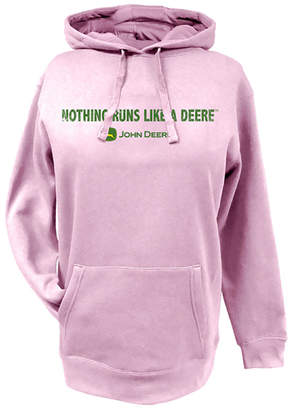 John Deere Pink 'Nothing Runs Like a Deer' Fleece Hoodie - Plus Too
