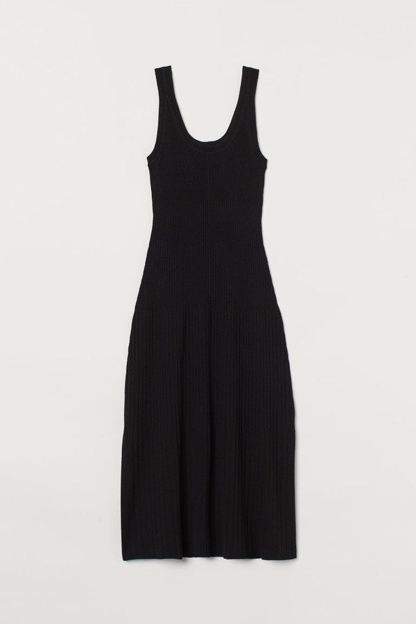 h and m black dress