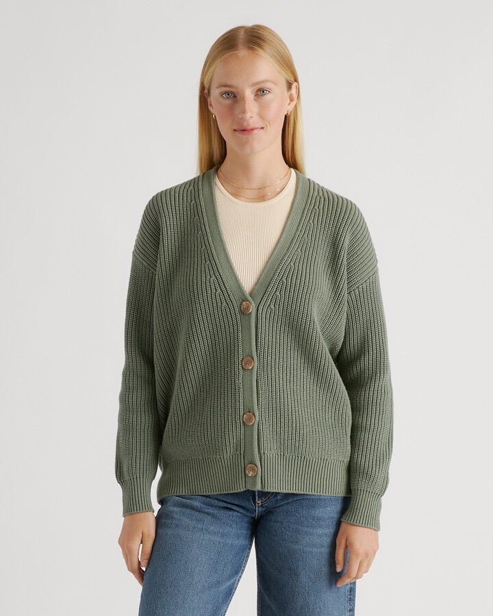 Quince OverSized Boyfriend Cardigan Sweater ShopStyle