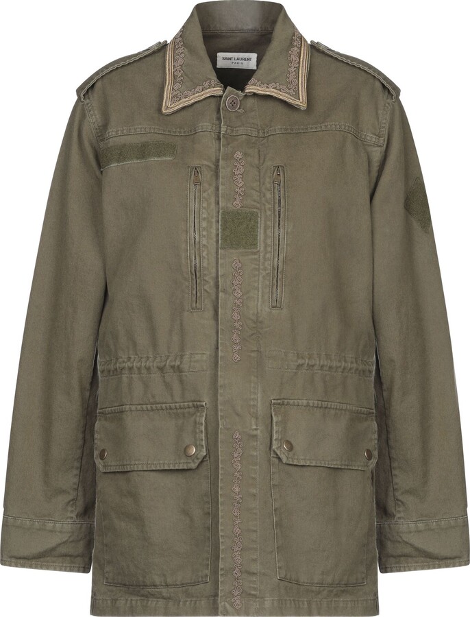 Green Drawstring Military Jacket | ShopStyle