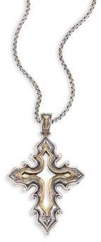 Konstantino Hebe 18K Yellow Gold & Sterling Silver Open Cross Pendant Necklace