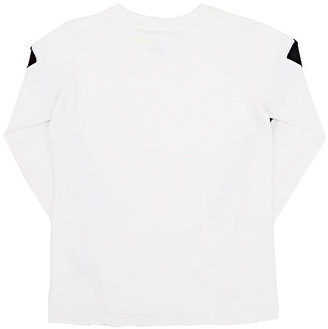Nununu Patch-Sleeve Cotton T-Shirt-WHITE