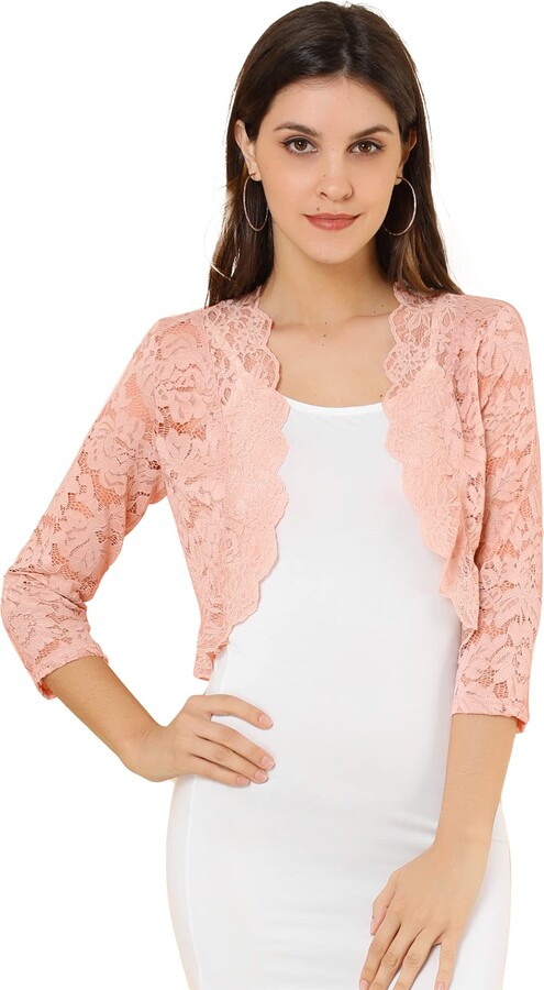 Damen Bolero Langarm Aus Baumwolle - Elegante Crop Jacke Für Festliche Anlässe