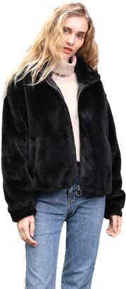 Relish Noless Fluffy Shearling Coat Women Short Faux Fur Sherpa Coat And Jacket 