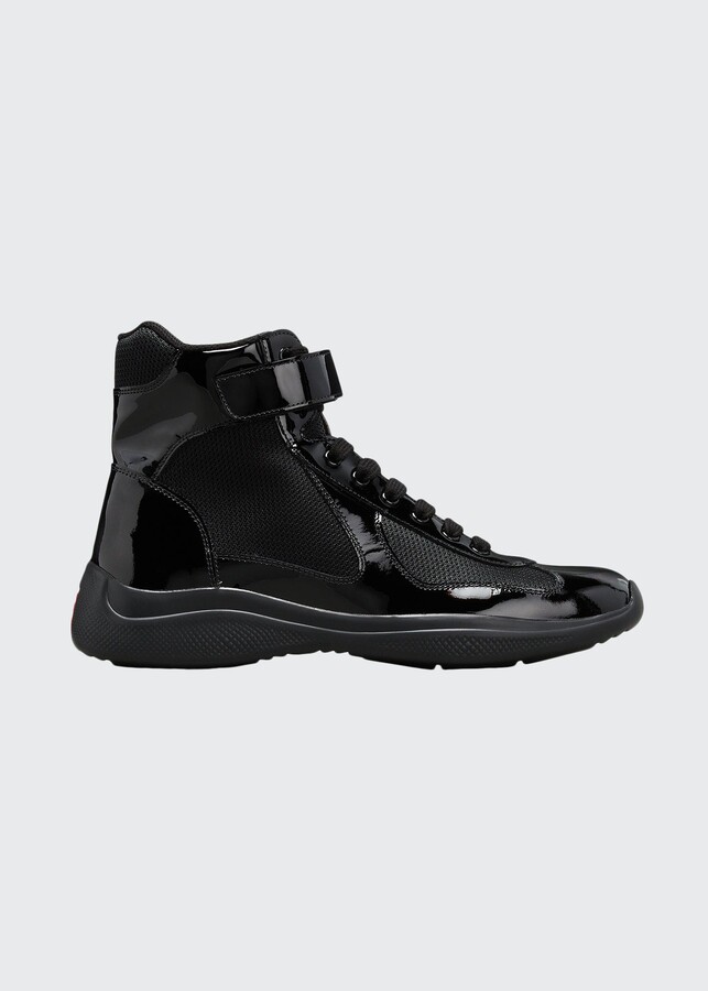 Prada Black Patent Leather Men's Shoes | ShopStyle