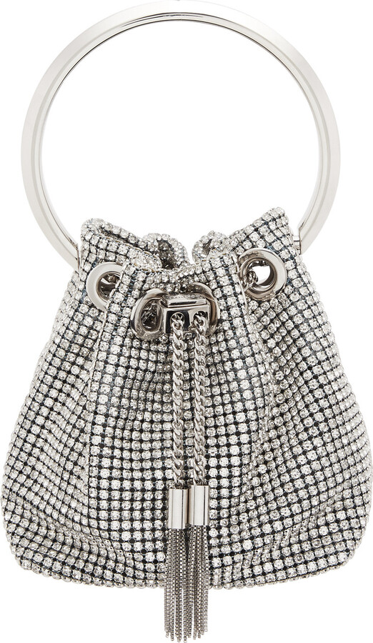 Jimmy Choo Micro Bon Bon Bucket Crystal-embellished Bucket bag