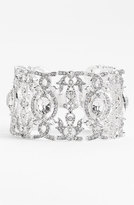 Thumbnail for your product : Nina 'Angelica' Wide Crystal Line Bracelet