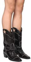 Thumbnail for your product : Ganni 40MM MARLYN BRUSHED LEATHER COWBOY BOOT