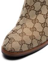 Thumbnail for your product : Gucci brown Lisa 85 knee high drawstring GG logo boots