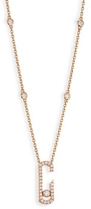 Messika By Gigi Hadid Move Addiction 18K Rose Gold & Diamond Pave Pendant Necklace