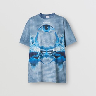 Burberry Shark Print Cotton Oversized T-shirt