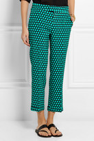 Thumbnail for your product : Etro Cropped printed stretch-faille straight-leg pants