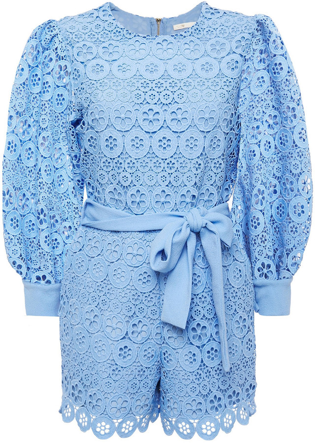 blue lace playsuit