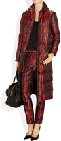 Thumbnail for your product : Christopher Kane Quilted silk-blend moiré coat