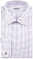 Thumbnail for your product : Charvet Check French-Cuff Dress Shirt, Lavender/White