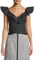 Thumbnail for your product : Nanette Lepore Hot Spot Top w/ Ruffle Sleeves