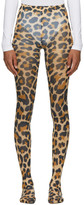 Thumbnail for your product : Junya Watanabe Brown Leopard Tights