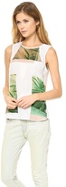 Thumbnail for your product : Tibi Sleeveless Fiore di Cactus Printed Top