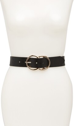 Linea Pelle Double O-Ring Faux Leather Belt