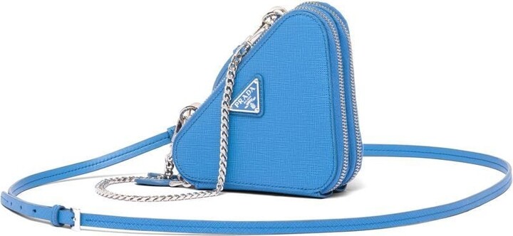 Prada Triangle Top Handle Pouch Bag Crystal Embellished Satin Mini -  ShopStyle