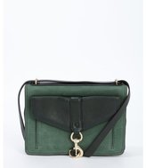 Thumbnail for your product : Rebecca Minkoff hunter green amd black leather colorblock 'Perry Moto' bag