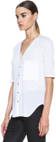 Thumbnail for your product : Helmut Lang HELMUT Lunar Modal-Blend Top in Optic White