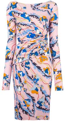 Emilio Pucci floral print fitted dress