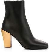 no heel leather boots