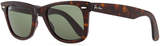 Thumbnail for your product : Ray-Ban Classic Wayfarer Sunglasses, Tortoise/Green Lens
