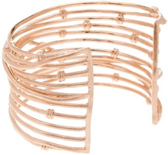 Rivka Friedman 18K Rose Gold Clad Bold Satin Mina Cuff Bracelet
