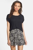 Thumbnail for your product : Lush Button Front Skater Skirt (Juniors)