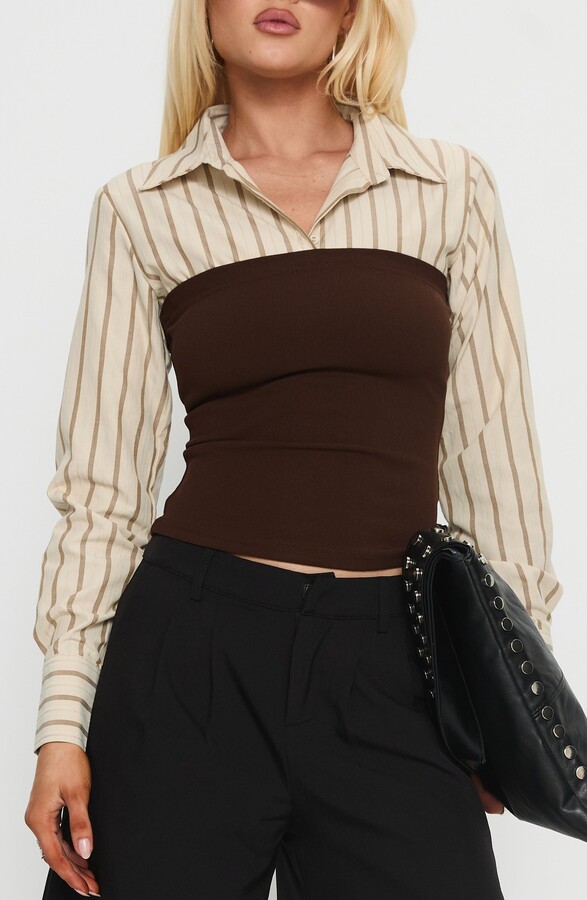 Princess Polly Dawnette Stripe Layered Shirt