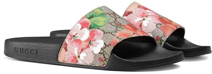 gucci blooms supreme slide sandal