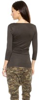 Thumbnail for your product : Three Dots 3/4 Sleeve Double Layer Top