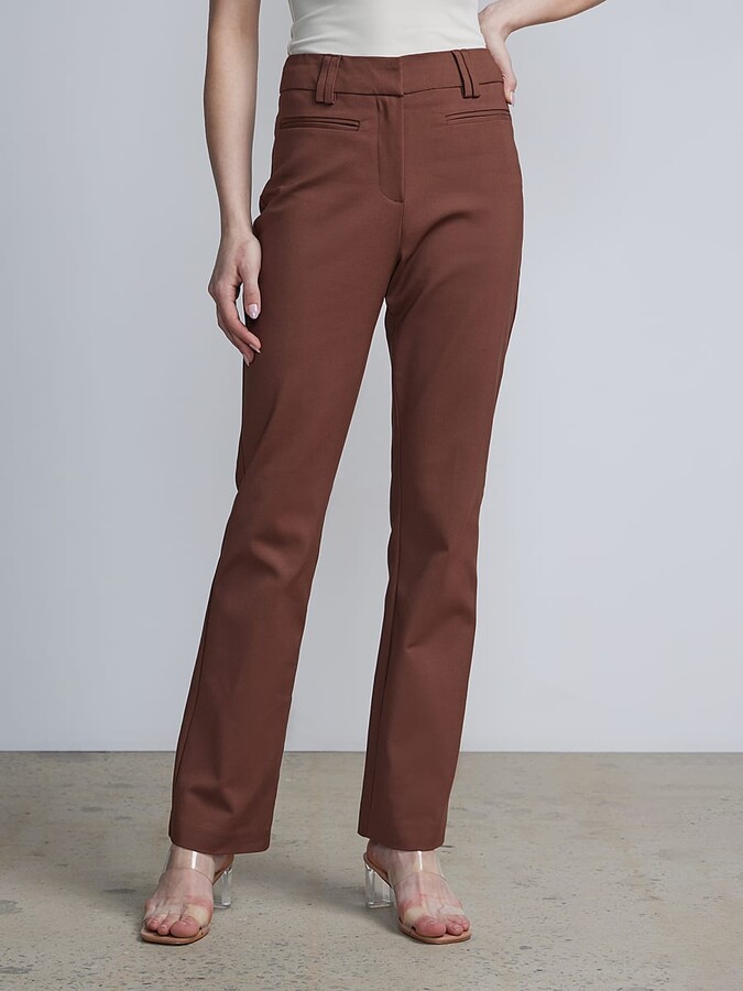 New York & Co. NY&Co Women's Mid-Rise Bootcut Pants - All Season Stretch  French Roast Brown - ShopStyle