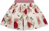 Thumbnail for your product : MonnaLisa Layered Puppy Printed A-Line Skirt