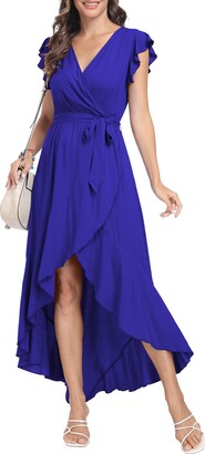 Long Floral Dresses For Women Women's Babydoll Mini Dress Summer V